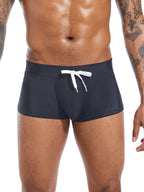 Men’s U Convex Pouch Swim Trunks with Drawstring