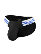 2-pack Men's High-cut Cotton Navy Striped Stretch Briefs