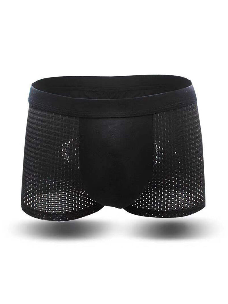 4 Pack Men’s Breathable Mesh Trunks with Antibacterial Fabric