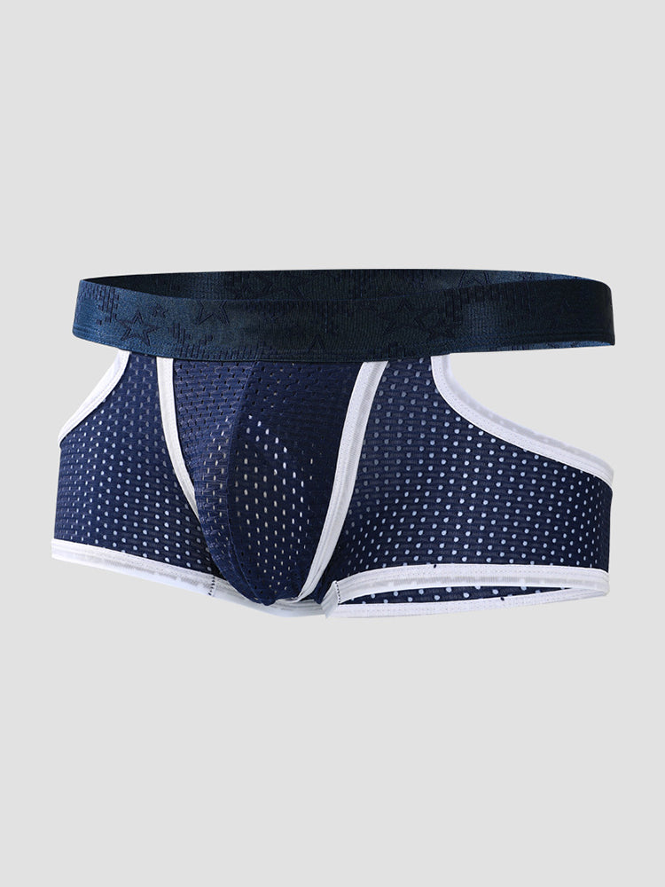 3 Pack Men's Breathable Mesh Lightweight & Airy Supportive Fit Trunks