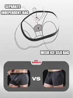 3 Pack Men's Separated Pouch Mesh Support Trunks