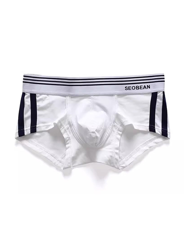 Men's Slim-Fit Cotton Trunks - Low Rise & Lifting Support