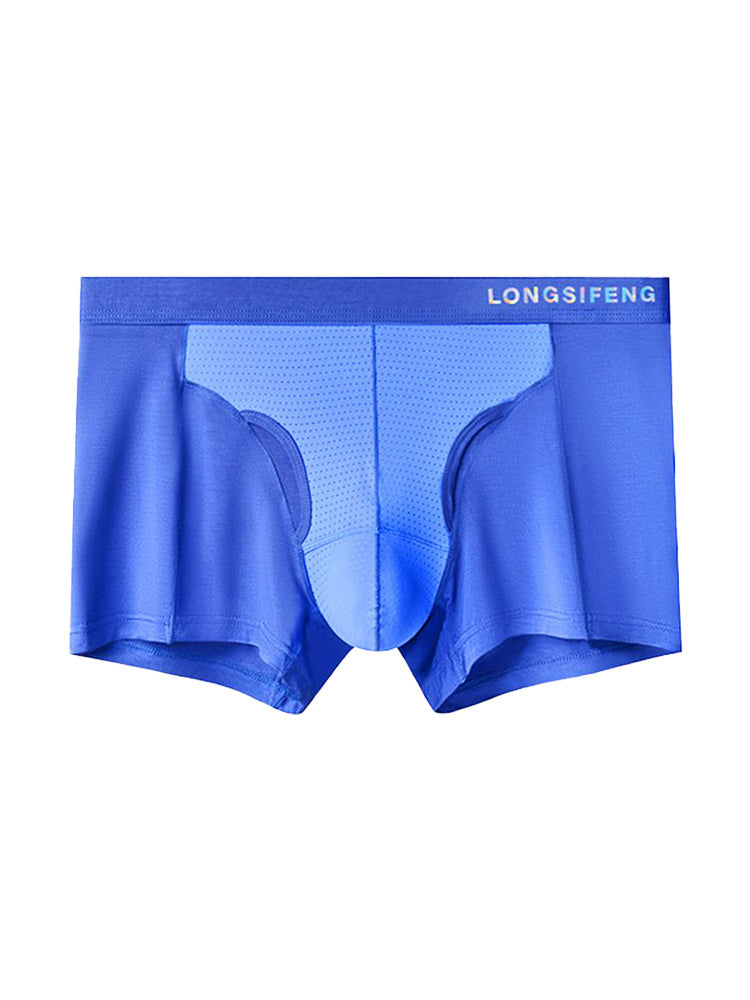 2 Pack Men's Mesh Antibacterial Support Lift & Separate Pouch Trunks