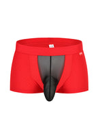 Men's Low-Rise Mesh Trunks – Breathable Nylon with 3D Pouch Support