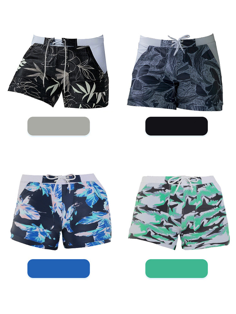 Men Sexy Floral Print Swim Trunks
