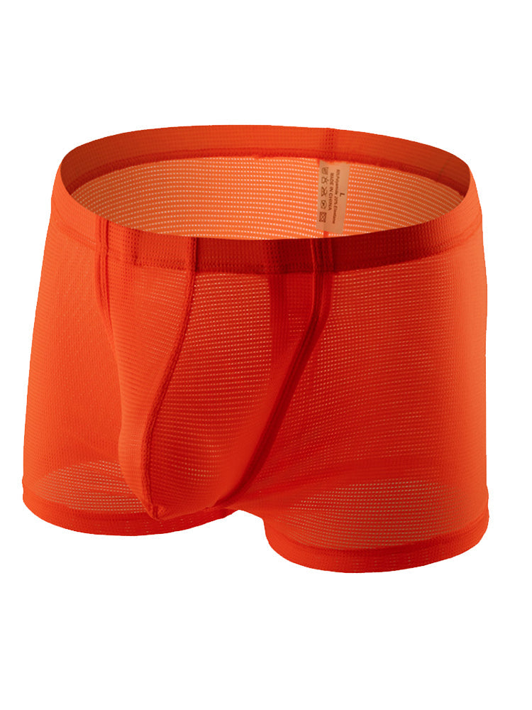 Men's Big Pouch U-convex Breathable Mesh Trunks