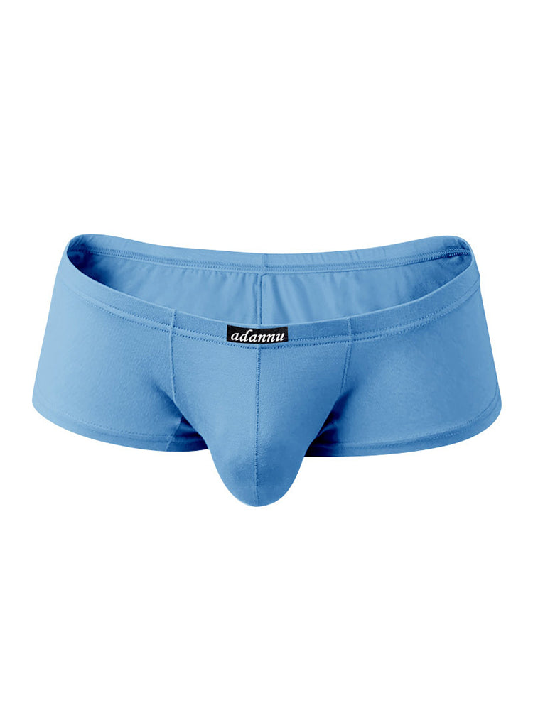 2 Pack Men's Comfy Low-rise Contoured Pouch Trunks