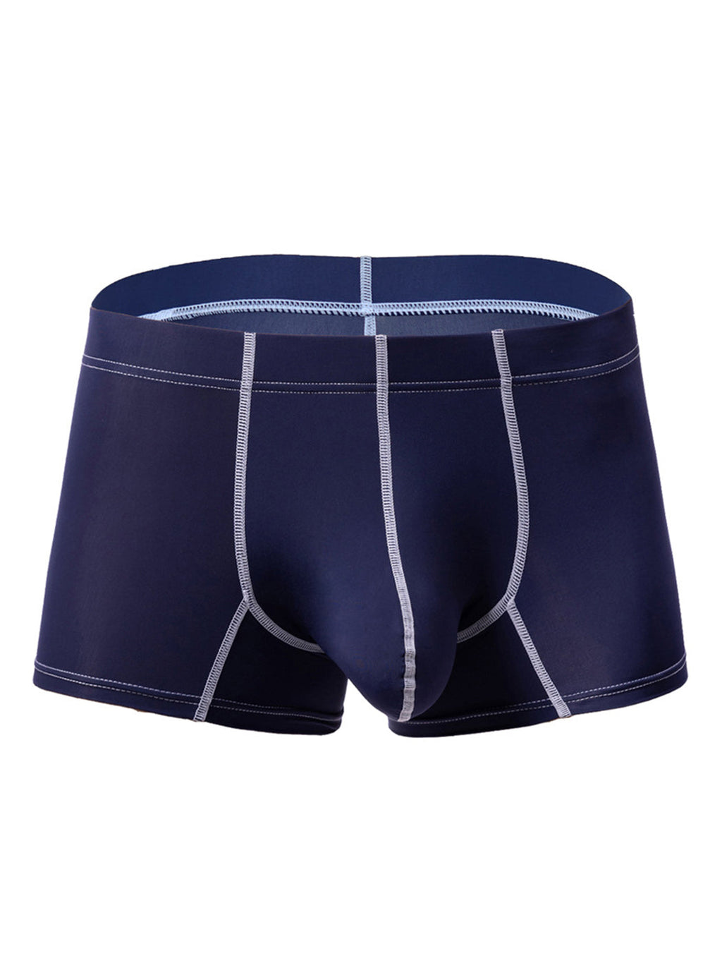 3 Pack Men's Large Pouch Contrast Binding Trunks