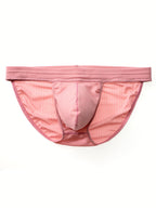 3 Pack Men's Threaded Fabric Briefs with U Convex Pouch
