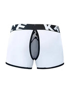 2 Pack Men's Sexy Modal Trunks with Open Front & Back and Removable Pouch