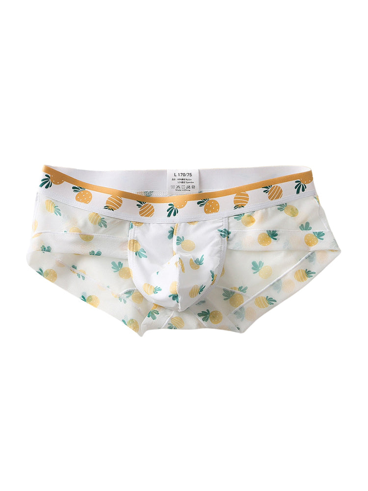 4 Pack Men’s Flower Print Pouch Silky Touch Briefs