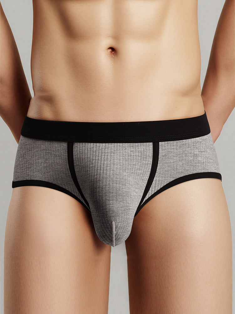 3 Pack Men's Seamless Comfort Large Supportive Pouch Sexy Low-Rise Briefs