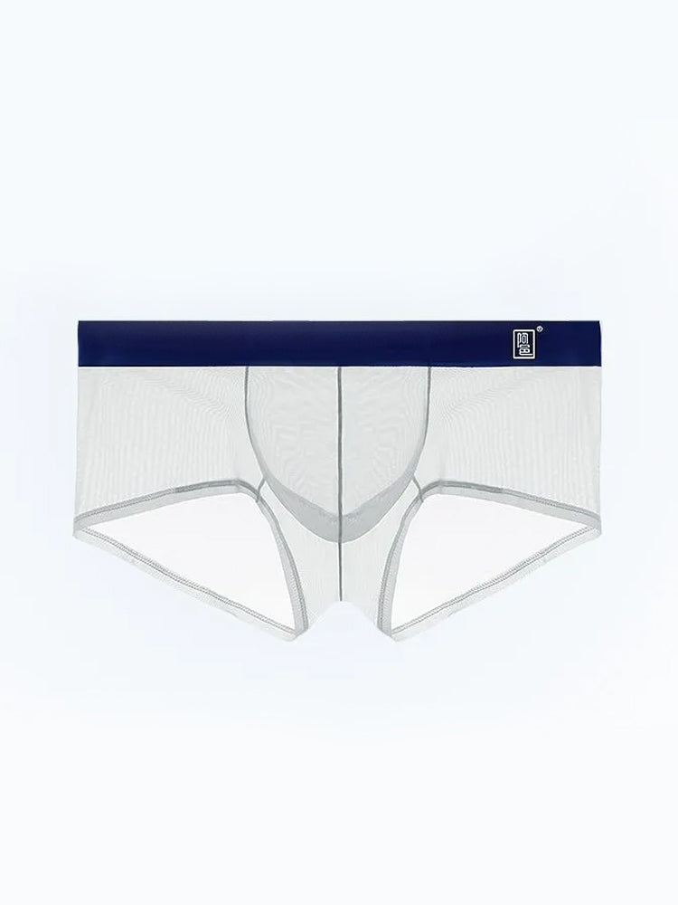 Men’s Sheer Mesh Trunks with U-Shaped Support Pouch