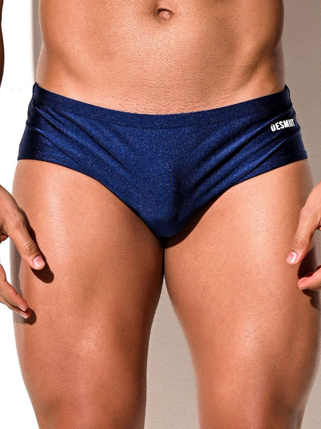 Men’s Shiny Solid Color Swim Briefs