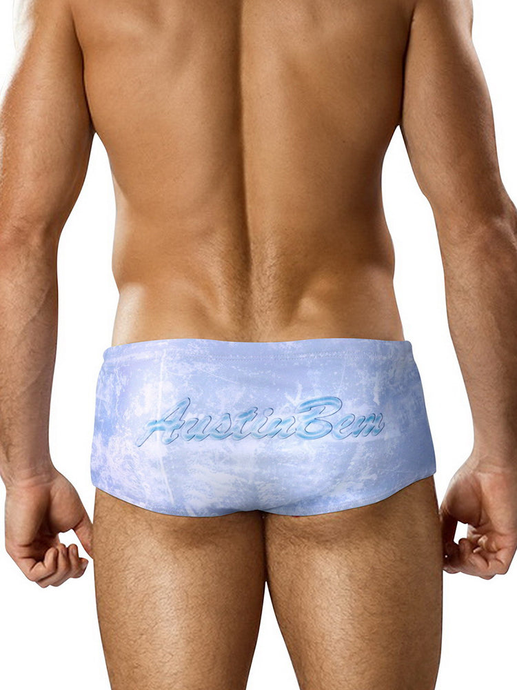 Men's Low-Rise Stylish Animal Print Swim Briefs
