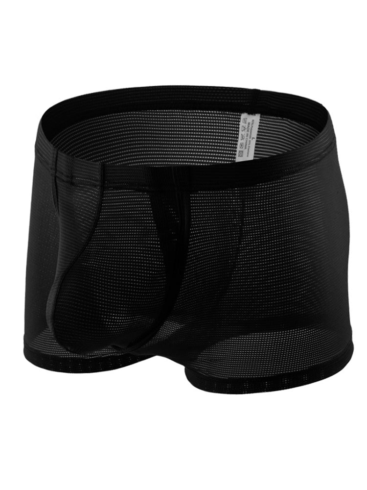 Men's Big Pouch U-convex Breathable Mesh Trunks