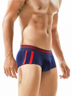 Men's Slim-Fit Cotton Trunks - Low Rise & Lifting Support