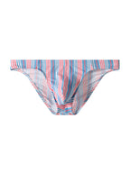 4 Pack Men's Striped Breathable Cotton Slim-Fit U-Pouch Briefs