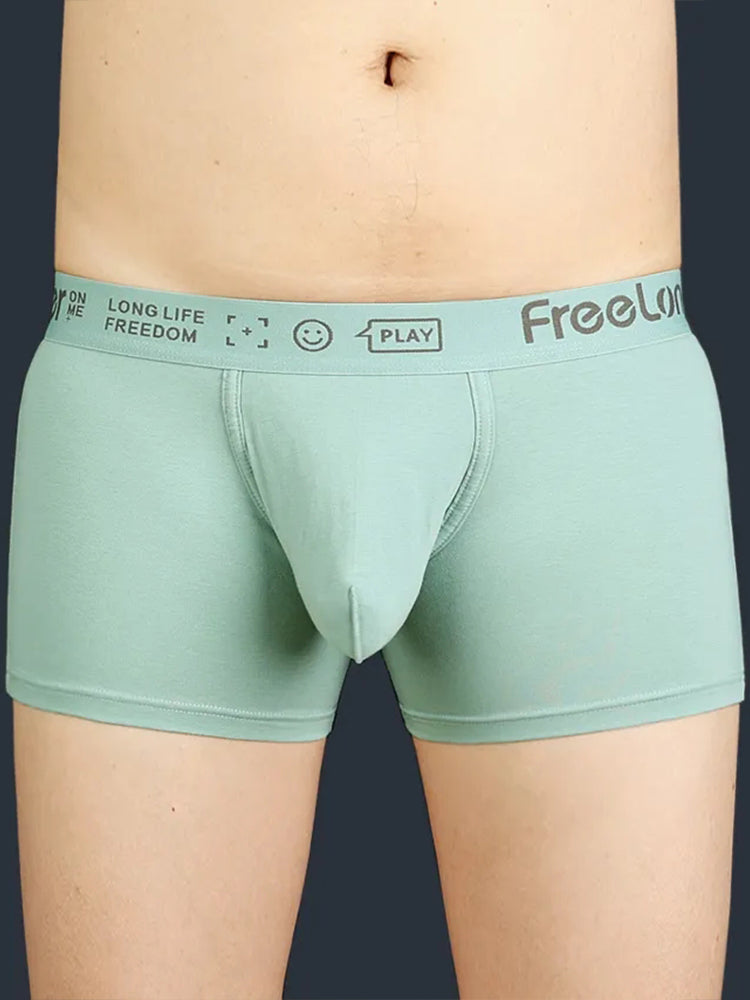 FreeLonger Men’s Soft Cotton Support Pouch Trunks