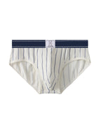 4 Pack Men's Striped Design Soft-Touch Cotton Fabric Breathable Briefs