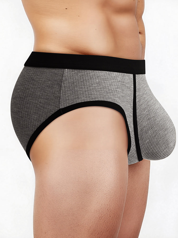 3 Pack Men's Seamless Comfort Large Supportive Pouch Sexy Low-Rise Briefs