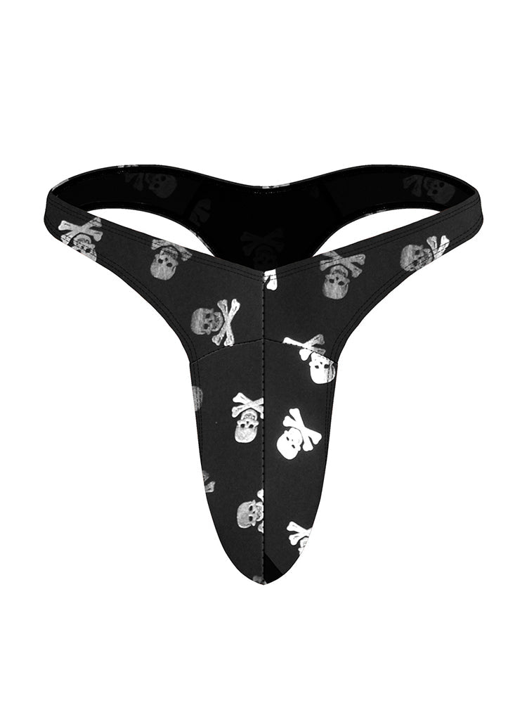 4 Pack Men's Large Pouch Playful Print Quick Dry Swim Thongs