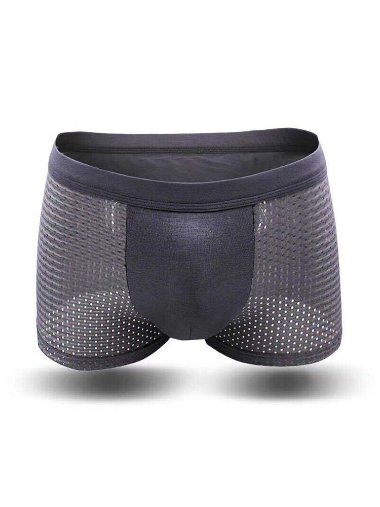 4 Pack Men’s Breathable Mesh Trunks with Antibacterial Fabric