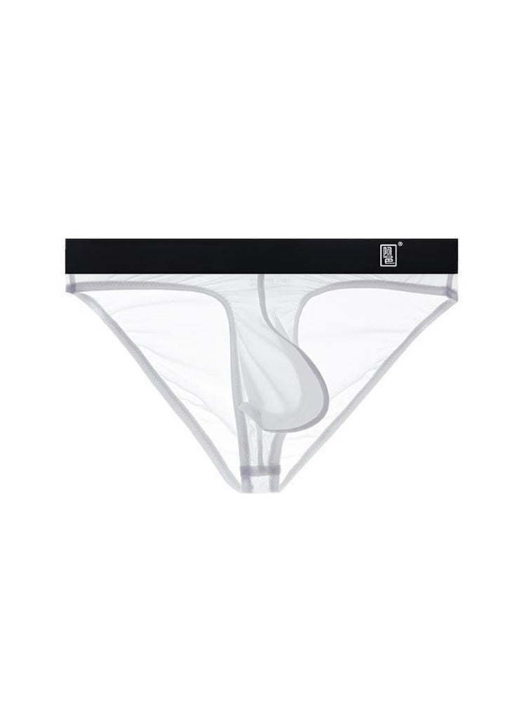 Men's Ultra-Soft Seamless Nylon Briefs Breathable Cooling Fit