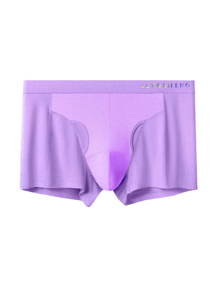 2 Pack Men's Mesh Antibacterial Support Lift & Separate Pouch Trunks