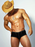 2 Pack Men's Sporty Breathable U Convex Pouch Trunks