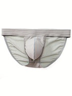 3 Pack Men's Threaded Fabric Briefs with U Convex Pouch