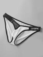 2 Pack Men's U-Pouch Sheer Mesh Briefs