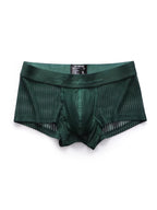 3 Pack Men's Striped Mesh Trunks with Comfort Pouch