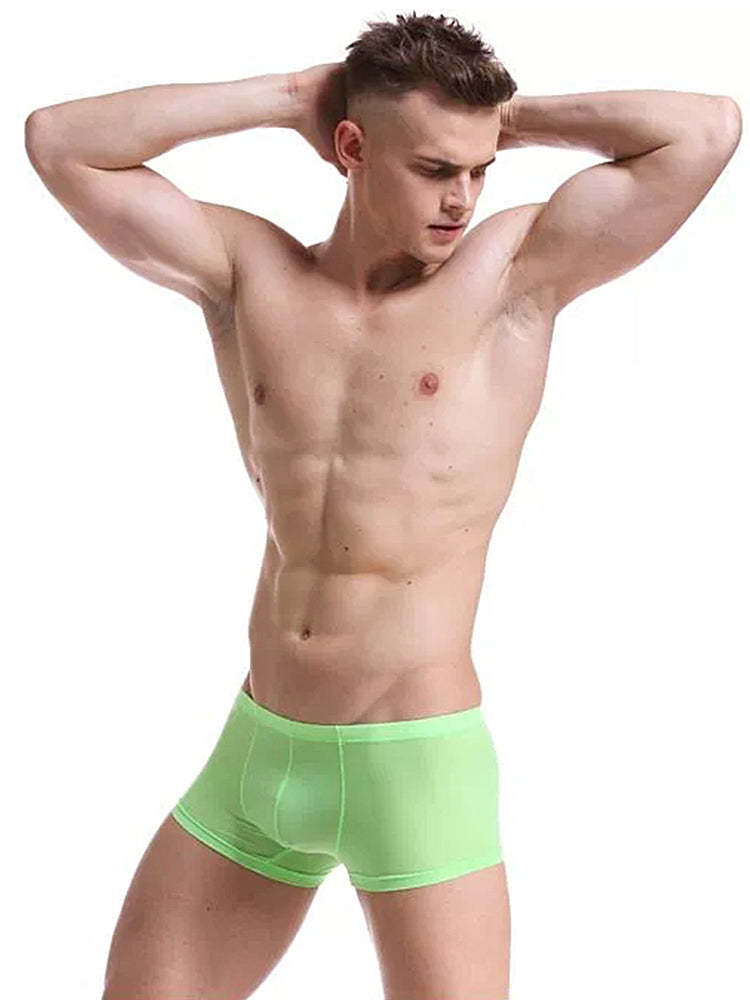 Lightweight Breathable Ice Silk U Contoured Boxers for Men