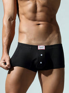 2 Pack Men's Soft Solid Color Simple Comfortable Breathable Trunks