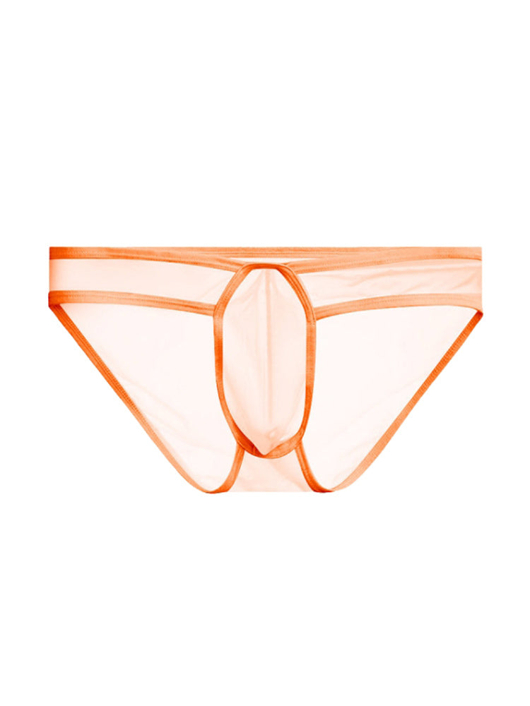 2 Pack Men's Ice Silk Breathable Sexy Low-Rise Anti-Odor Briefs