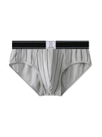 4 Pack Men's Striped Design Soft-Touch Cotton Fabric Breathable Briefs