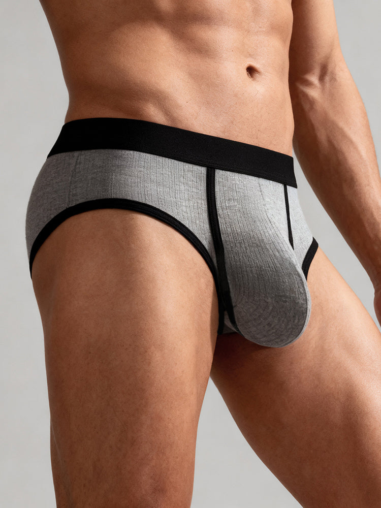 3 Pack Men's Seamless Comfort Large Supportive Pouch Sexy Low-Rise Briefs
