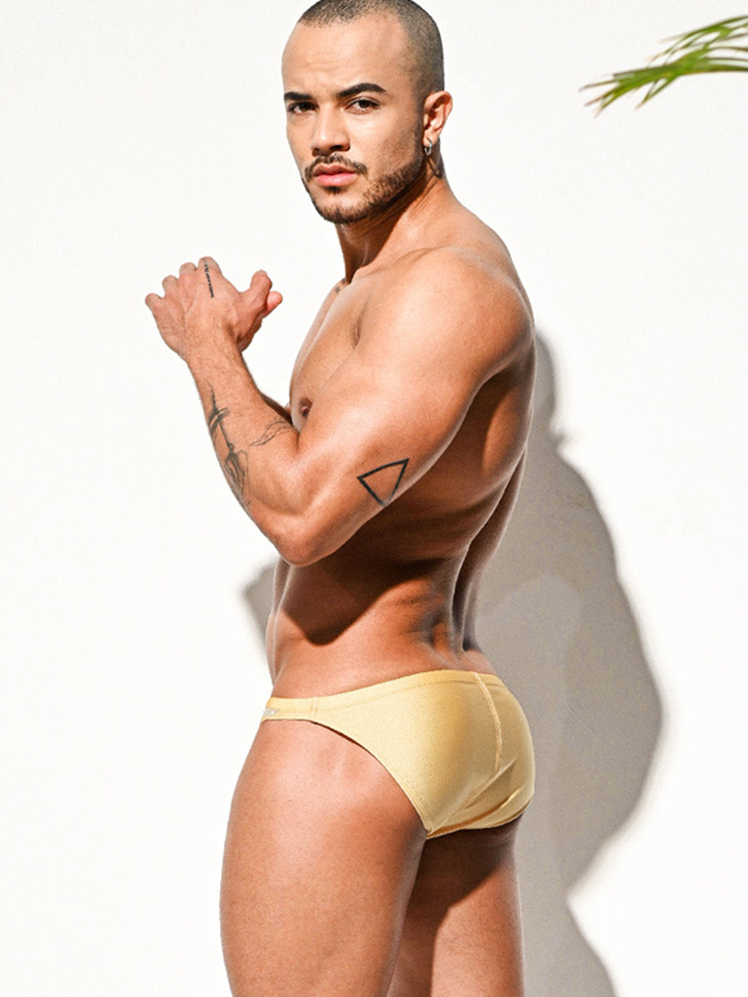 Men’s Sexy Low-rise Shiny Swim Briefs