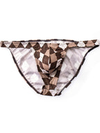 Men's Rhombus Check Pattern Pouch Briefs
