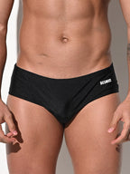 Men’s Shiny Solid Color Swim Briefs
