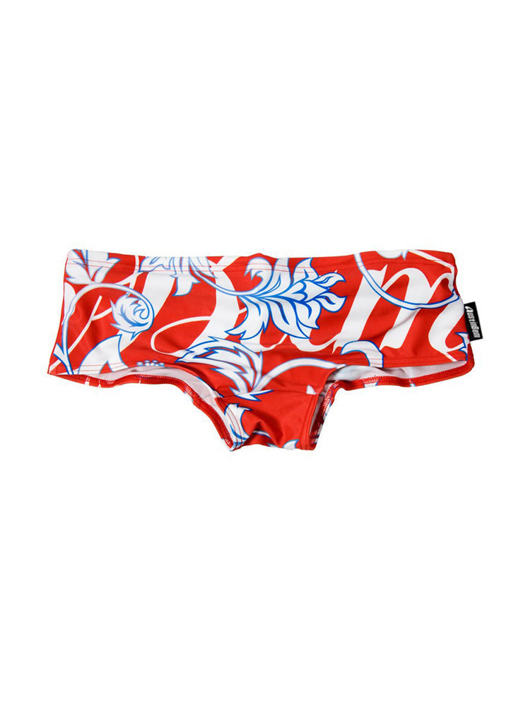 Men's Lightweight Low-Rise Bold Prints Swim Briefs & Trunks