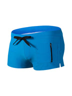 Men's Zippered Pocket Design Moisture-Wicking Swim Shorts & Trunks
