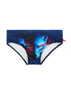 Men's Low-Rise Stylish Animal Print Swim Briefs