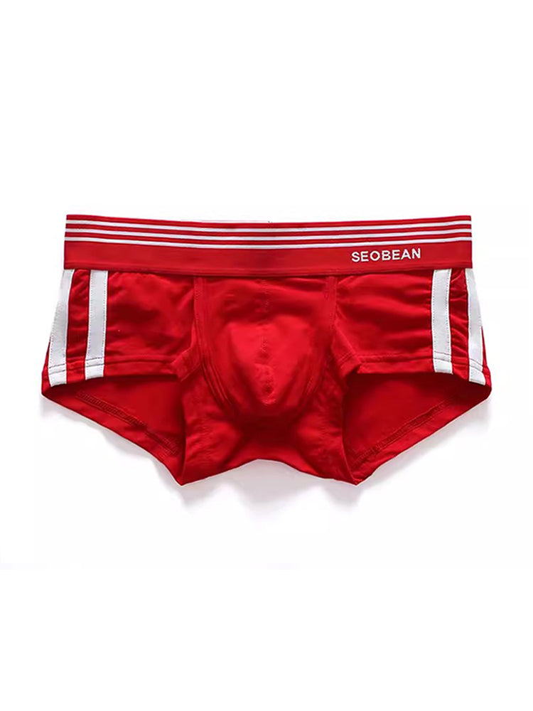 Men's Slim-Fit Cotton Trunks - Low Rise & Lifting Support