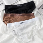 2 Pack Men's Soft & Breathable Icy Silk Quick-Dry Mid-Rise Comfort Cooling Briefs