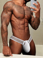 2 Pack Men's Ice Silk Breathable Sexy Low-Rise Anti-Odor Briefs