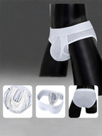 2 Pack Men's Mesh Sport Separate Pouch Breathable Lift & Support Design Briefs