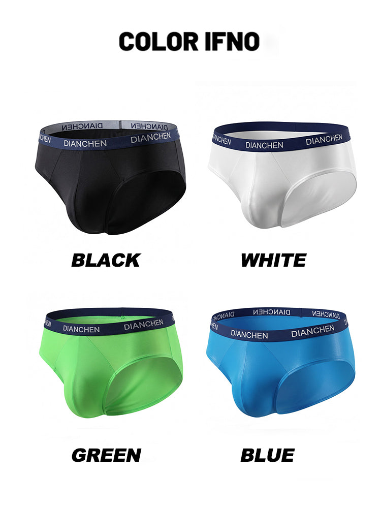 4 Pack Men's Ultra-Soft Ice Silk Briefs