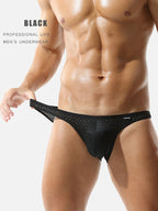 Men's Low-rise Mesh U-shaped Convex Pocket Sports Briefs